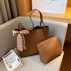 LIZAKOSHT - New Fashionable Message Women Shoulder Bags PU Leather Soft Surface Casual Cute High Capacity Simple Multi-function Leisure