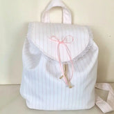 LIZAKOSHT - New Striped Large Capacity Drawstring Backpack Sweet Versatile College Style Student Backpacks for Women