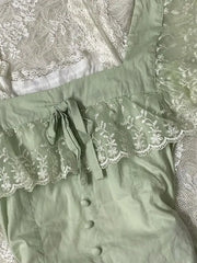 LIZAKOSHT  -  Sweet 2-piece Set Sexy Lace Top T-shirt Y2k Womens Dresses Kawaii Goth Short Sleeve Vintage Mini Skirt Summer Harajuku Korea 90s