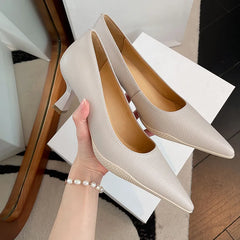 LIZAKOSHT - Fashion Pumps New High Quality Genuine Leather Comfortable Sports Sole Shallow Heels Daily Commuter Women Shoes