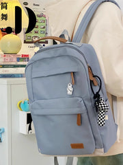 LIZAKOSHT - Japanese Vintage Fashion Commuter Laptop Backpack Waterproof Student Preppy School Backpack Casual All Match Travel Backpacks