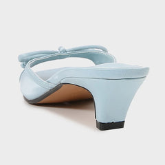 LIZAKOSHT - Kitten Heels Summer Women Mules Shoes Vacation Open Toe Classic Butterfly-knot Hot Sale Luxury Designer Ladies Modern Sandals