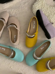 LIZAKOSHT  -  Shoes Woman Flats Dress Bonded Leather Rubber  Cotton Fabric Shoes Woman Flats Dress Bonded Leather Rubber Cotton Fabric Buckle