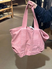 LIZAKOSHT - Girls Pink Sweet Kawaii Tote Bags Y2k Aesthetic Japanese Streetwear Handbags Fashion Women Casual Simple Shoulder Underarm Bag
