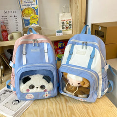 LIZAKOSHT  -  Japanese Harajuku Casual Travel High-capacity Backpacks Fashion Contrasting Colors Preppy Student Schoolbag Cute Backpack Itabag