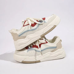 LIZAKOSHT - Koran Fashion Women Sneakers Spring Autumn New Designer Platform Board Shoes Female Color Match Breathable Zapatos De Mujer