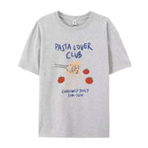 LIZAKOSHT - Fruit Retro Graphic Tee Print Crew Neck Short Sleeve T-Shirt Women Unisex Fashion Top Oversized Harajuku Y2k Streetwear T-Shirts