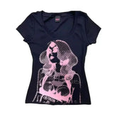LIZAKOSHT - Summer Streetwear Punk Casual Short Sleeve Tee Shirts Y2k Aesthetic Printing Women T-shirt Harajuku Vintage Grunge Tshirts