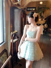 LIZAKOSHT - Korean Fashion Bow Tie Mini Birthday Dress Vintage Sweet Cute Princess Dress Women Short Ruffles Wedding Evening Party Vestidos