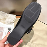 LIZAKOSHT - Women 4.5cm High Heels Luxury Party Pumps Female Sexy Crystal Square Buckle Strap High Heels Lady Fashion Patent Leather Shoes