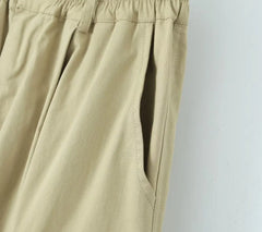 LIZAKOSHT - New American Retro Trousers Women Army Green Patchwork Harem Cargo Pants Fashion Blogger Ladies Casual