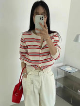 LIZAKOSHT  -  Striped Knitted Open Cardigan Women's Spring New Vintage All-Match Slimming Top Color Knitwear Jacket Striped Sweater Clothing