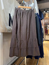 LIZAKOSHT - Floral Embroidery Midi Skirt Woman Autumn Lace Trim Low Waist A-line Cotton Faldas Female Brown Vintage Preppy Style Skirts Y2k