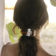 LIZAKOSHT - Simple Retro Amber Acetate Heart-shaped Flower Colored Rhinestone New Design Hairclips Korean Hairpin Woman Headwear