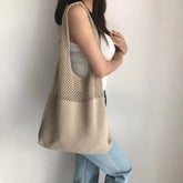 LIZAKOSHT - Women's Beach Hobo Bags Casual Lightweight Shoulder Handbags Woven Tote Bags