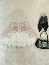 LIZAKOSHT - Japanese Lolita High-waist Lace Cake Skirt Sweet Kawaii Bow Thin Patchwork Short Skirts Female Design Lovely France Clothes