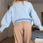 LIZAKOSHT - Vintage Cable Knitted Sweaters Solid Color Loose Fit Pullovers Tops Autumn O Neck Long Sleeve Knitwear Women Y2k Jumpers Clothes