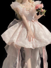 LIZAKOSHT - French Style Ethereal Design Temperament Lolita Dress Sweet Super Slim Pettiskirt