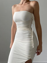LIZAKOSHT - Summer New Dstring Pleated ter Dr Sexy Tight Wrap around Bodycon Long Skirt without Sve Polyester Fiber Midi Dr