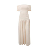 LIZAKOSHT - Women's Summer New One-Shoulder Elegant and Sexy Slim-Fit Pleated Bustier Dress