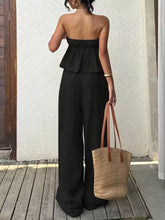 LIZAKOSHT - 2 piece sets woman outfits,New women's casual two-piece lace up top and pants