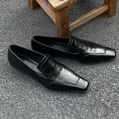LIZAKOSHT - Versatile Low Heel Square Toe Slip-On Women's Shoes Fashionable Rubber Upgraded Comfortable Spring Autumn Collection
