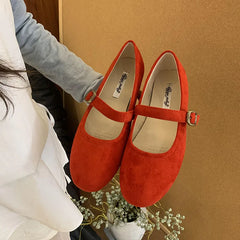 LIZAKOSHT - Spring Brand Women Flats Soft Leather Eelgant Dress Shoes Round Toe Shallow Slip On Ladies Casual Ballet Shoes Mule New
