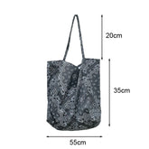 LIZAKOSHT - Fashion Student Canvas Bag Large Capacity Handbag Retro Cashew Flower Shoulder Bag Casual Tote For Woman