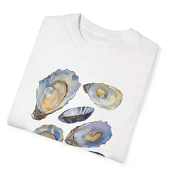 LIZAKOSHT - Beautiful Seashell Pattern Print Tee Casual Short Sleeve Womens Tshirt Streetwear Comfortable Graphic Tops Vintage Loose T-Shirt