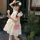 LIZAKOSHT  -  Retro Sweet First Love Two-wearing Suspender Dress for Women Loose Fluffy Princess