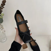 LIZAKOSHT - New Brand Women Flats Fashion Square Toe Shallow Mary Jane Shoes Soft Casual Ballet Shoes Slingback Shoes New Woman Shoes