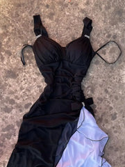 LIZAKOSHT - Vintage Sling Womens Dresses Slim Goth Sexy Punk Party Dress Sleeveless Aesthetic Harajuku Summer Y2k 2000s Cute Basics Fashion