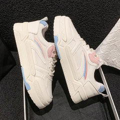 LIZAKOSHT - Women's Autumn Sneakers Woman Platform Sport Shoes Female Flat Casual Shoes Breathable Lace Up Tennis Vulcanized Shoes