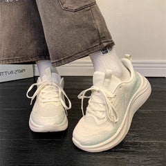 LIZAKOSHT - Sneakers Mesh Women's Shoes Platform Tennis Female Breathable Roses Casual Thick Sole Trainers 2025 Leisure Spring Sneakers Mesh