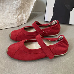 LIZAKOSHT  -  Women Flat Shoes Fashion Round Toe Ladies Casual Dress Mary Jane Shoes Soft Flat Heel Outdoor Single Shoes New Woman Shoes