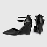 LIZAKOSHT - Wedges Pumps Stiletto Sandals Women Shallow Mary Jane Shoe Brand Designer Shoes Pointed Elegant High Heels Mule Shoes Ladies