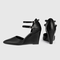 LIZAKOSHT - Wedges Pumps Stiletto Sandals Women Shallow Mary Jane Shoe Brand Designer Shoes Pointed Elegant High Heels Mule Shoes Ladies