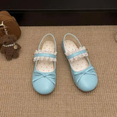 LIZAKOSHT  -  Shoes Woman Flats Bow-Knot Shallow Mouth Elegant Dress Comfortable Butterfly New Summer Butterfly-knot Mary Janes Spring