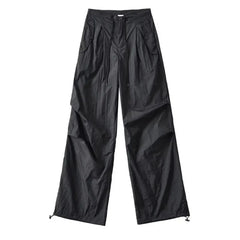 LIZAKOSHT - American Style Straight Leg Pant Loose Casual Retro Black Crowd Pants Women's New Pants women clothing cargo pant y2k pants