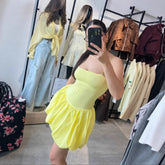 LIZAKOSHT - Spring Slim Temperament Dress Sexy Perspective Sling Hip Women's Short Skirt