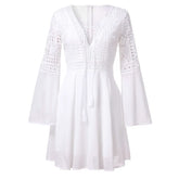 LIZAKOSHT - Summer Beach Dres Women's Faion Ciwalk Other Sle Other Pattern Unbranded Spring Sve Length Other Material 00%