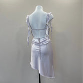 LIZAKOSHT - French Nightdress Swinging Neck Satin Suspender Dress Slim Waist Backless Nightwear Tessal Strap Nightgowns Women's Sleepwear