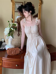 LIZAKOSHT - Spaghetti Strap Dress Women New Summer Elegant Holiday Backless Evening Party Vestidos Dresses Female Slim Korean Clothes