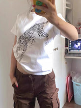LIZAKOSHT - Animal Graphic White T-shirt Woman New Cotton Round Neck Short Sleeve Tees Tops Female Vintage Classic Print Loose Tshirts Y2k