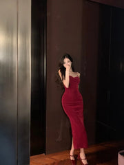 LIZAKOSHT  -  Summer New Women Elegant Sleeveless Long Dress Female Vestidos Vintage Lady Evening Party Prom Robe Fashion Clothes