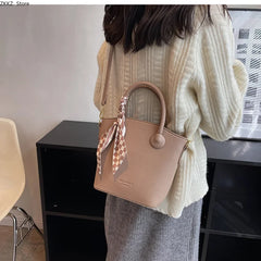 LIZAKOSHT - Retro Small Vegetable Basket Bag New Female PU Leather Bag Cash Burst Simplicity Crossbody Bag Minority Bucket Handbag