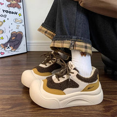 LIZAKOSHT - Winter Shoes Women All-Match Casual Female Sneakers Clogs Platform Creepers New Leisure All-Match Shoes Woman Clogs Platfor