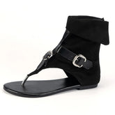 LIZAKOSHT - Women Sandals New Summer Clip Toe Roman Flip Flops Denim Buckle Flat Sandals Comfortable Casual Shoes for Women Zapatos De Mujer