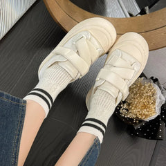 LIZAKOSHT - Women's Shoes Round Toe Cute Kawaii Female Footwear Pink High on Platform Cotton Cheap New Arrival Urban Autumn Shoe Casual