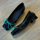 LIZAKOSHT - Patent Leather Fashion Mary Jane Shoes Women Pumps Shallow Women Shoes Bow Low Heel Elegant High Heels Female Zapatos De Mujer
